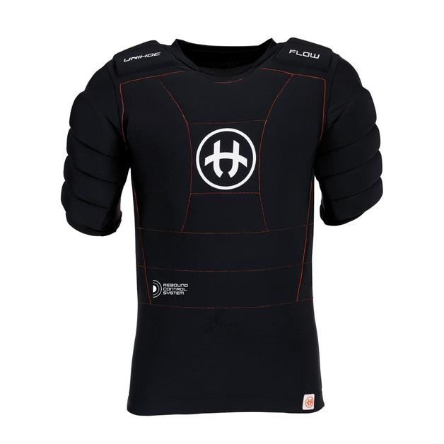 Kortærmet floorball målmands t-shirt Rebound Control, Sort