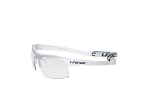 Sportsbriller - Unihoc hockey briller til voksne - Energy senior, Krystal/Hvid