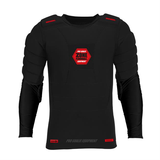 Langærmet floorball Zone målmands t-shirt Pro Longsleeve, Sort