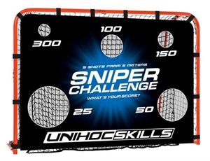 Large 115x160 cm. - Unihoc Ball Buster Sniper Challenge - Skudtrænings mål forhæng 
