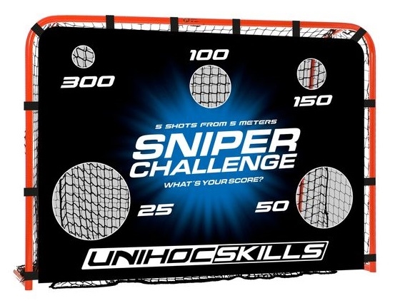 Large 115x160 cm. - Unihoc Ball Buster Sniper Challenge - Skudtrænings mål forhæng 