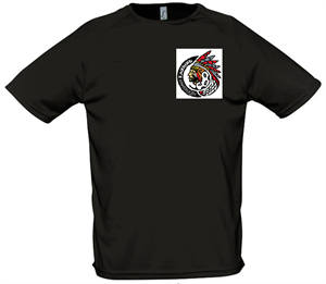 T-Shirt - Blackhawks - Str. XXS-3XL - Sporty dry fit tshirt - Inkl. klublogo
