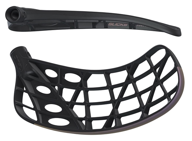 Floorball blad - FAT PIPE CTRL SLICKS PPB - Stavblad - Sort/mørkegrå