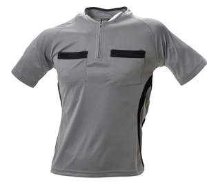 Str. S-M - Unihoc Mundial Dommertrøje - Grå dommer t-shirt - EKSTRA NEDSAT