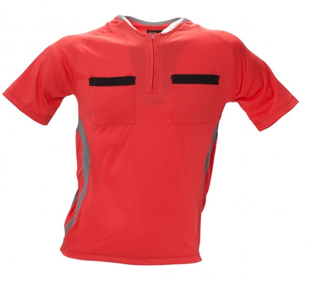 Str. L-XXL - Unihoc Mundial Dommertrøje - Orange dommer t-shirt - EKSTRA NEDSAT