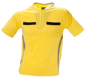 Str. S-XXL - Unihoc Mundial Dommertrøje - Gul dommer t-shirt - EKSTRA NEDSAT