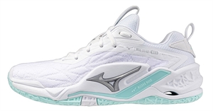Str. 39-42 Floorball sko - Mizuno Wave Stealth NEO 2 - Kvindesko - Hvid/koral/sølv