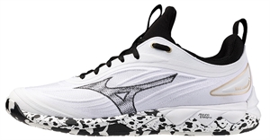Str. 41 Mizuno Wave Luminous 3 – Floorball sko - Hvid/sort/guld