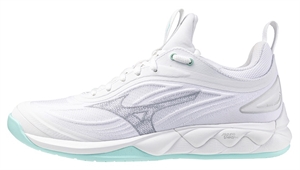 Str. 38,5-41 - Mizuno Wave Luminous 3 – Floorball kvinde sko - Hvid/tyrkis