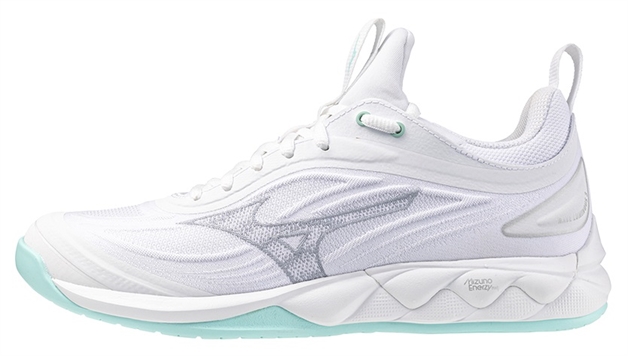 Str. 38,5-41 - Mizuno Wave Luminous 3 – Floorball kvinde sko - Hvid/tyrkis