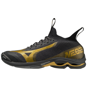 Str. 43-46 Mizuno Floorball sko - Wave Lightning NEO 2 - Sort/Guld