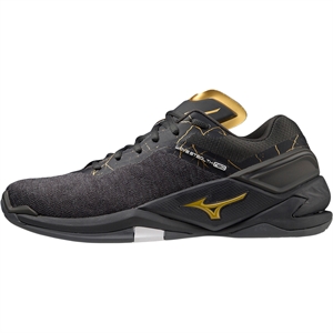 Str. 42,5-46 Mizuno Floorball sko - Mizuno Wave Stealth NEO - Sort/Guld