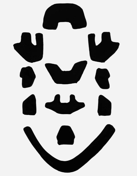 Målmands hjelm polstring - Zone/Unihoc padding set high end - floorball hjelm interiør