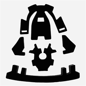 Målmands hjelm polstring - Zone/Unihoc padding set middle end - floorball hjelm interiør