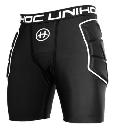 Str. 150/170 - XXXL - Målmands shorts - Unihoc Goalie FLOW - Sort