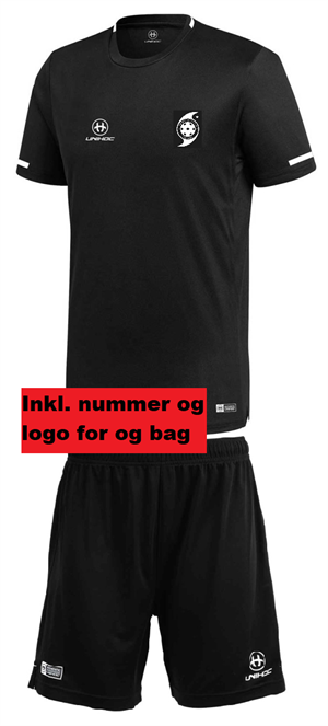 SPILLESÆT (Silkeborg Hurricanes) - Unihoc Tampa - T-shirt og shorts inkl. 2xlogo og 2xnummer (Str. 120-XXL)