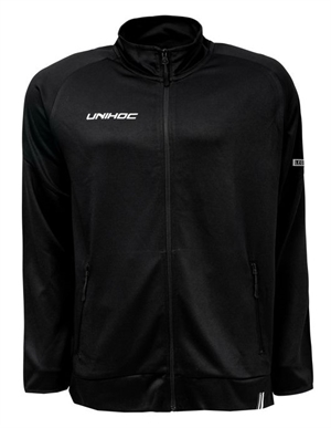 Træningstrøje med lynlås - Unihoc LEGACY jacket - Træningssæt overdel, sort (Str. 130-XXXL)