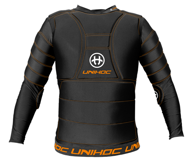Langærmet floorball målmands t-shirt - Unihoc Flow, Sort