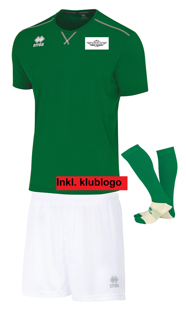 SPILLESÆT (Viborg Saints) - Errea Everton - T-shirt, shorts og strømper inkl. klublogo (Str. 110-XXL)