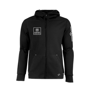 Hætte trøje med lynlås - Unihoc SUPERIOR hood zip - Trænings bluse, sort (Str. 120-XXXL)