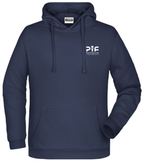 Str. 98-164cm og S-XXL - Privatskolen Frederikshavn - Hættetrøje - Mørkeblå med logo