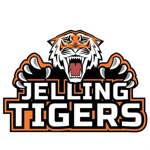 Jelling Tigers logo - Trykt på floorballtøjet