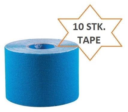10 stk. Kinesio tape - SportDoc Kinesiology tape - Kinesiotape i blå