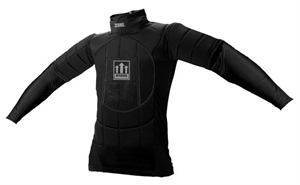 Langærmet floorball Zone målmands t-shirt Upgrade Longsleeve, Sort/sølv