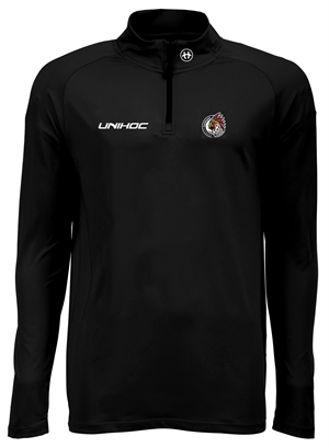 Langærmet t-shirt (Frederikshavn Blackhawks) - Unihoc CLASSIC - Floorball tshirt med klublogo(str. 140-XXL)