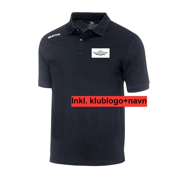 Poloshirt - Errea Classic Polo - Unisex polo t-shirt inkl. klublogo og navn (Str. 140-3XL)