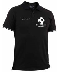 Poloshirt - Unihoc Piquet Classic - Unisex polo t-shirt i sort (Str. L-XXL) - Inkl. logo\'er