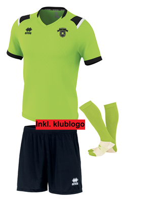 SPILLESÆT (Sæby Floorball Klub) - Errea Lucas - T-shirt, shorts og strømper inkl. klublogo (Str. 110-XXL)