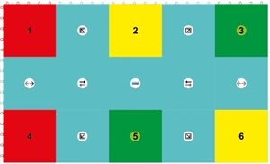 Skills Zone - My Floorball - Trænings floorball gulv / plader / brikker - 15 stk.