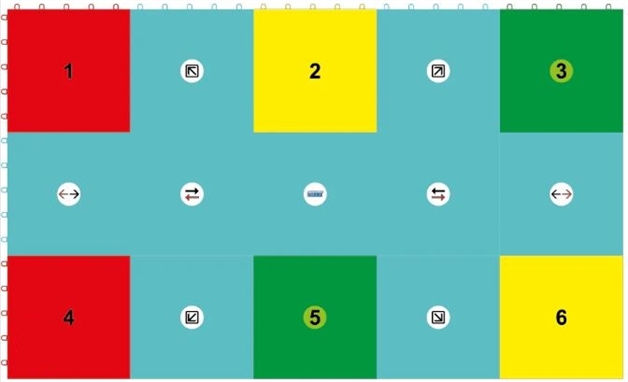 Skills Zone - My Floorball - Trænings floorball gulv / plader / brikker - 15 stk.