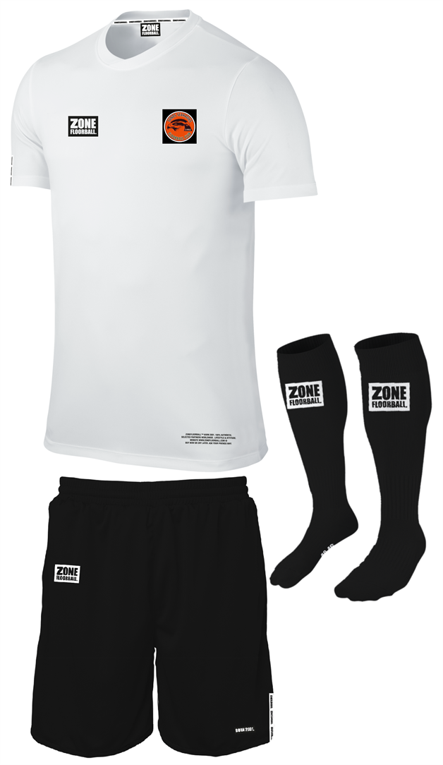 Sr. SPILLESÆT (Sunds Seahawks udebane dragt) - Zone Athlete - T-shirt, shorts og strømper inkl. klublogo (Str. XS-XXL)