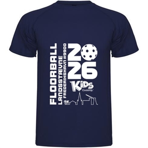 Str. 6 år-3XL - Landsstævne t-shirt - Mørkeblå Dry Fit med officielt landsstævne logo