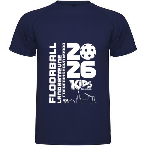 Str. 6 år-3XL - Landsstævne t-shirt - Mørkeblå Dry Fit med officielt landsstævne logo