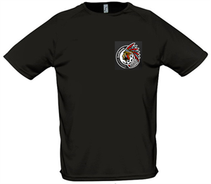 T-Shirt - Blackhawks - Str. XXS-3XL - Sporty dry fit tshirt - Inkl. klublogo