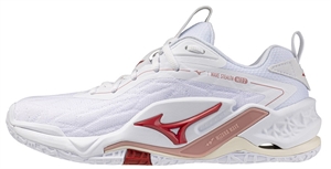 Str. 38,5-41 Floorball sko - Mizuno Wave Stealth NEO 2 - Kvindesko - Hvid/rosa/lava