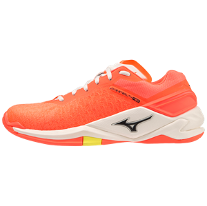 Str. 43-44½ Mizuno Floorball sko - Mizuno Wave Stealth NEO - Neon orange/sort/hvid