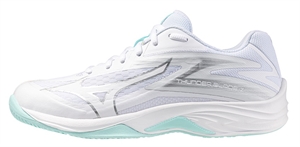 Str. 38-39 Indendørs floorball sko - Mizuno Thunder Blade Z - Hvid/tyrkis