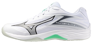 Str. 40-46 Mizuno Floorball sko - Mizuno Thunder Blade Z - Hvid/lys grøn