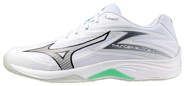Str. 40-46 Mizuno Floorball sko - Mizuno Thunder Blade Z - Hvid/lys grøn